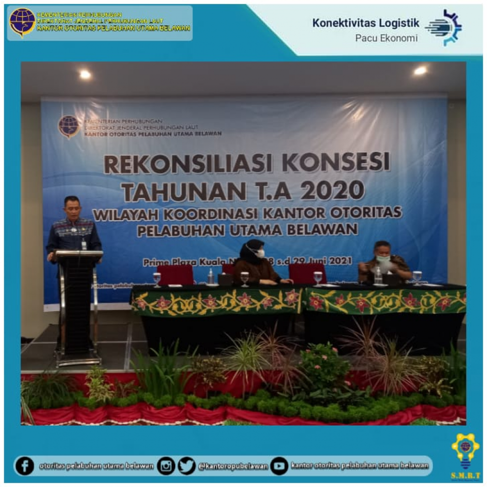 ”Rekonsiliasi Konsesi Tahunan T.A 2020 Wilayah Koordinasi Kantor Otoritas Pelabuhan Utama Belawan”