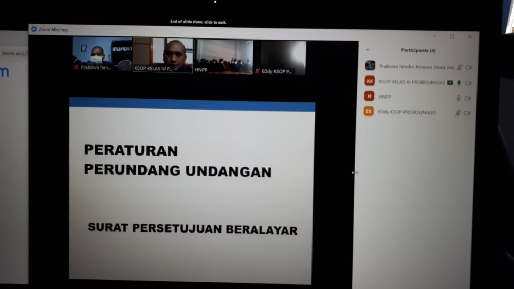 Inovasi Kantor KSOP Kelas IV Probolinggo , Lakukan Diklat SKK 60 Mil secara Daring saat Pendemi Covid 19