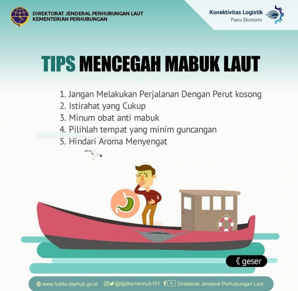 ”Tips Mencegah Mabuk Laut”