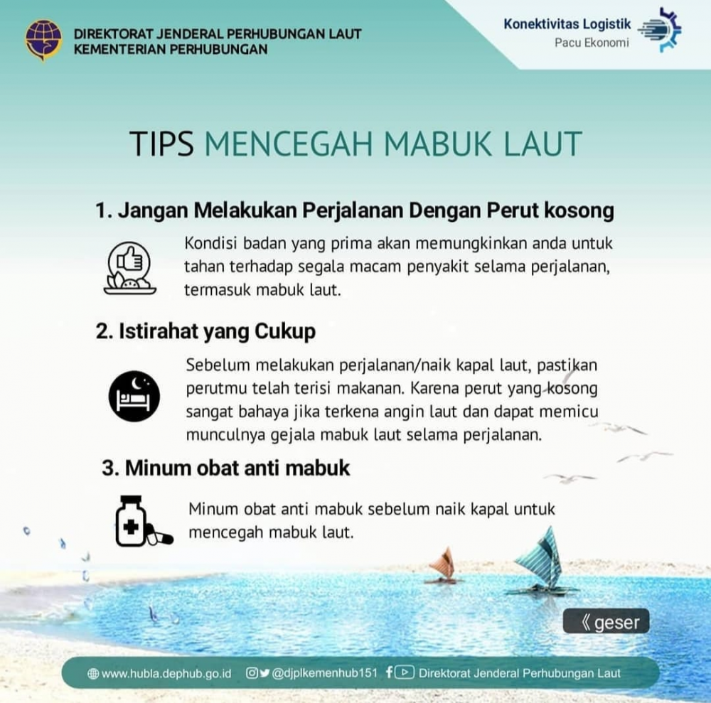 ”Tips Mencegah Mabuk Laut”
