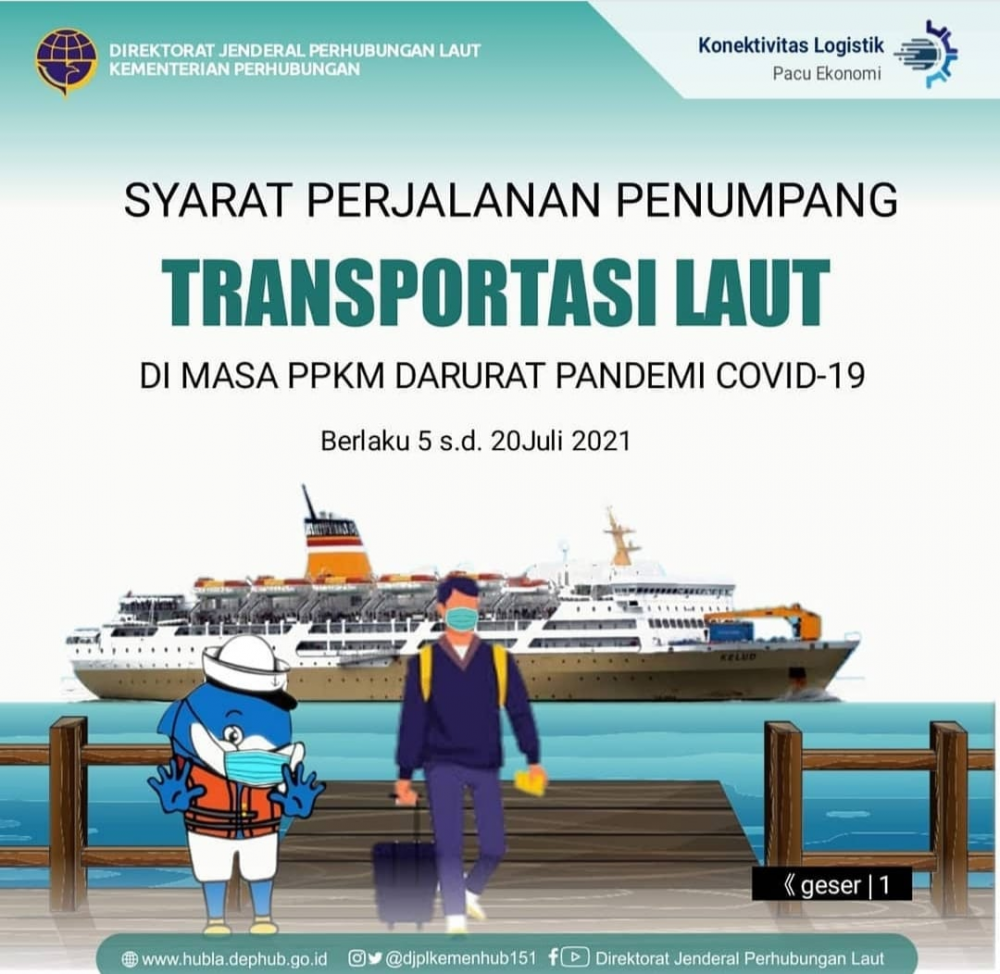 "Syarat Perjalanan Penumpang Transportasi Laut”