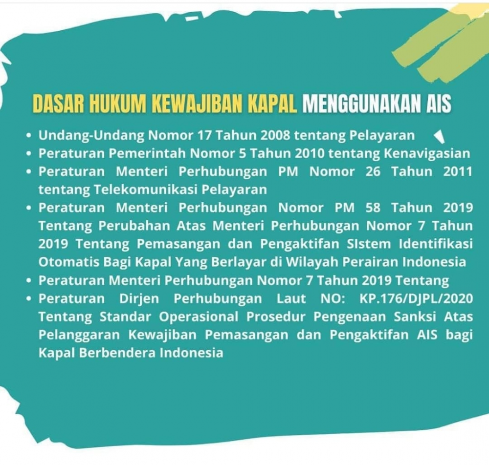 ”Kewajiban Kapal Untuk Menggunakan Sistem Indentifikasi Otomatis (Automotic Indentifacation System / AIS)”
