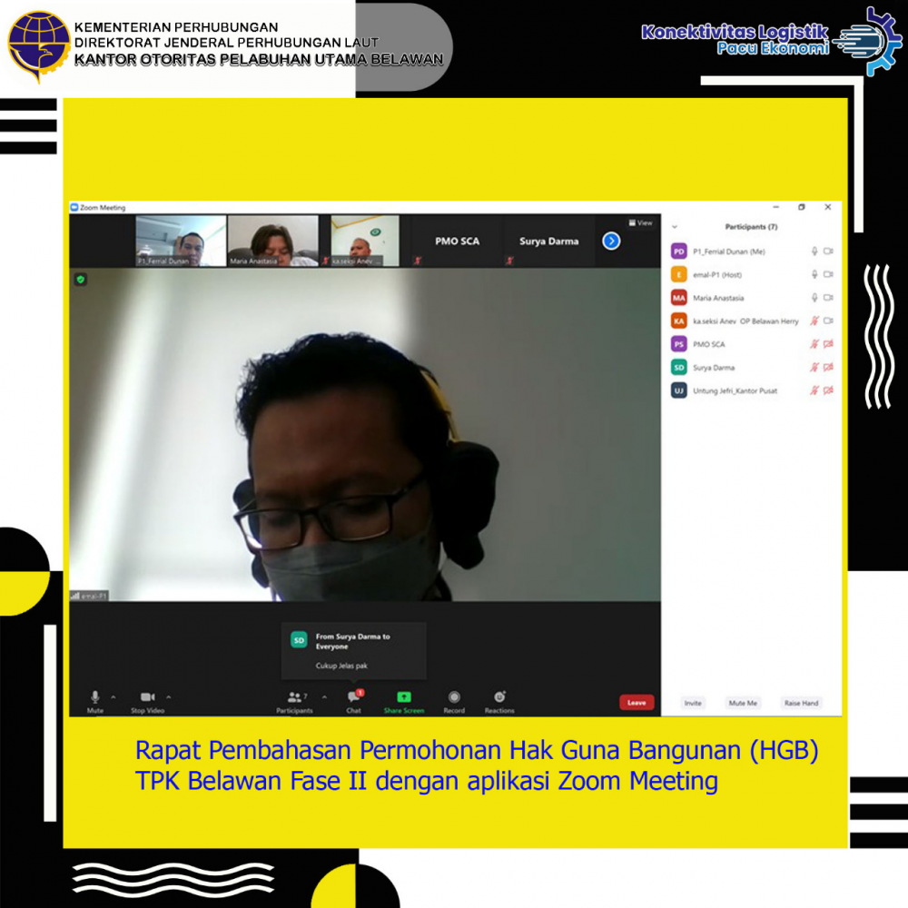 ”Pembahasan Permohonan Hal Guna Bangunan (HGB) TPK Belawan Fase 2”