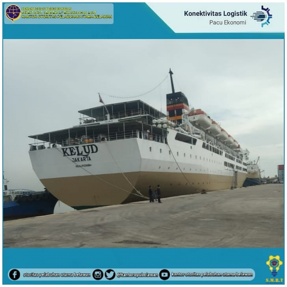 ”Keberangkatan Kapal KM. Kelud di Terminal Bandar Deli Belawan”