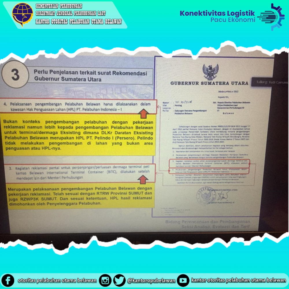 ”Pembahasan Data Dukung untuk Kelengkapan Berkas Permohonan Pengurusan Sertifikat HPL Lahan Reklamasi Fase I”