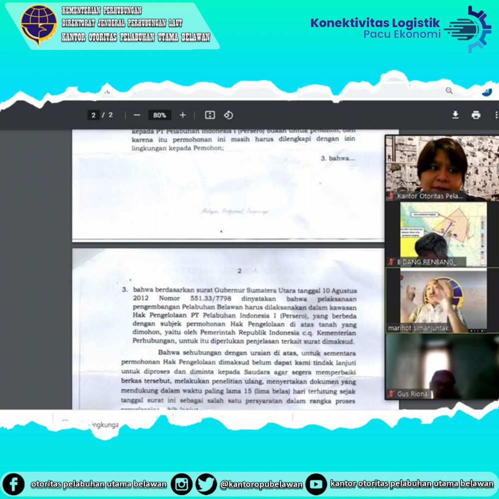 ”Pembahasan Data Dukung untuk Kelengkapan Berkas Permohonan Pengurusan Sertifikat HPL Lahan Reklamasi Fase I”