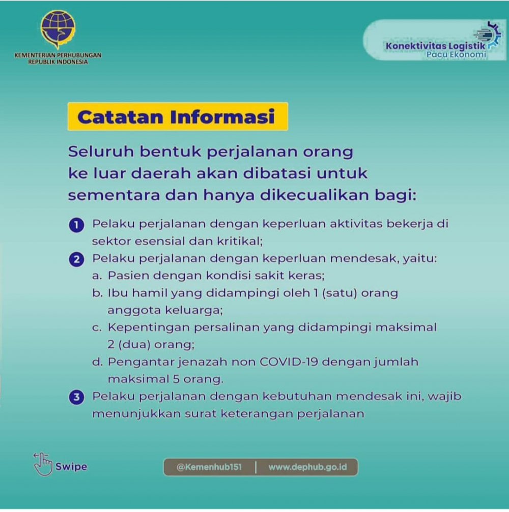 ”Pada Rentang Waktu 19-25 Juli 2021, Ini Aturan Syarat Perjalanan Transportasi Dalam Negeri”