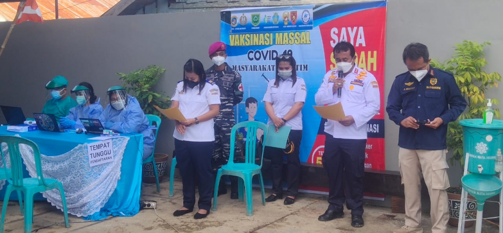 DUKUNG PROGRAM PEMERINTAH, KEMENHUB GELAR VAKSINASI MASSAL DI SEJUMLAH PELABUHAN
