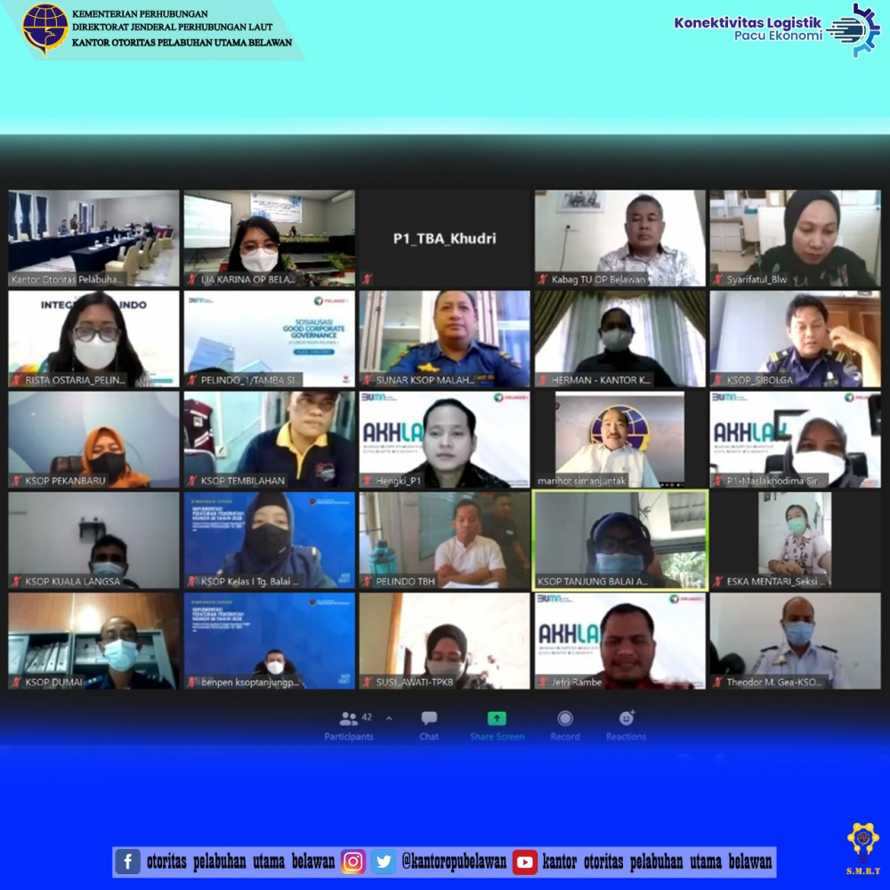 ”Rekonsiliasi Konsesi Eksisting T.W II Tahun 2021 Wilayah Koordinasi Kantor Otoritas Pelabuhan Utama Belawan”
