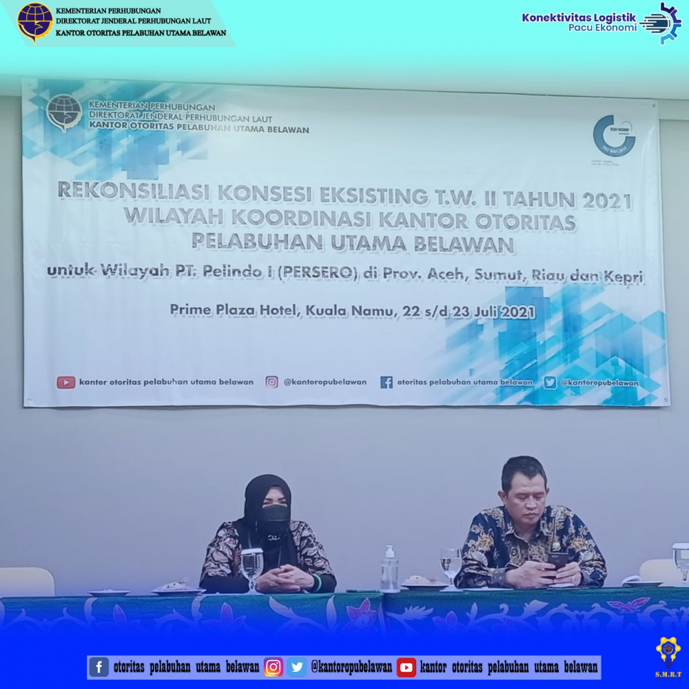 ”Rekonsiliasi Konsesi Eksisting T.W II Tahun 2021 Wilayah Koordinasi Kantor Otoritas Pelabuhan Utama Belawan”