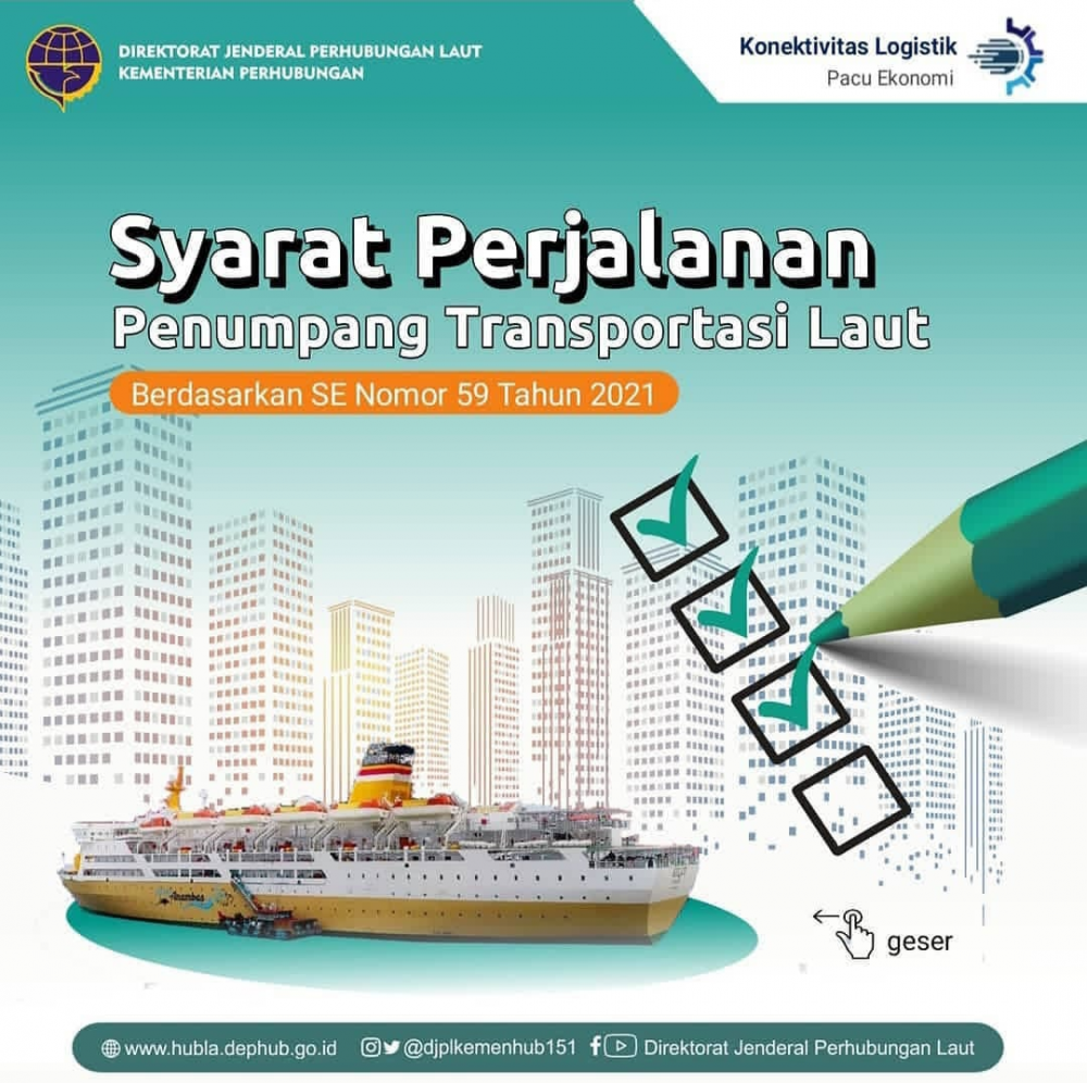 ”Syarat Perjalanan Penumpang Transportasi Laut”
