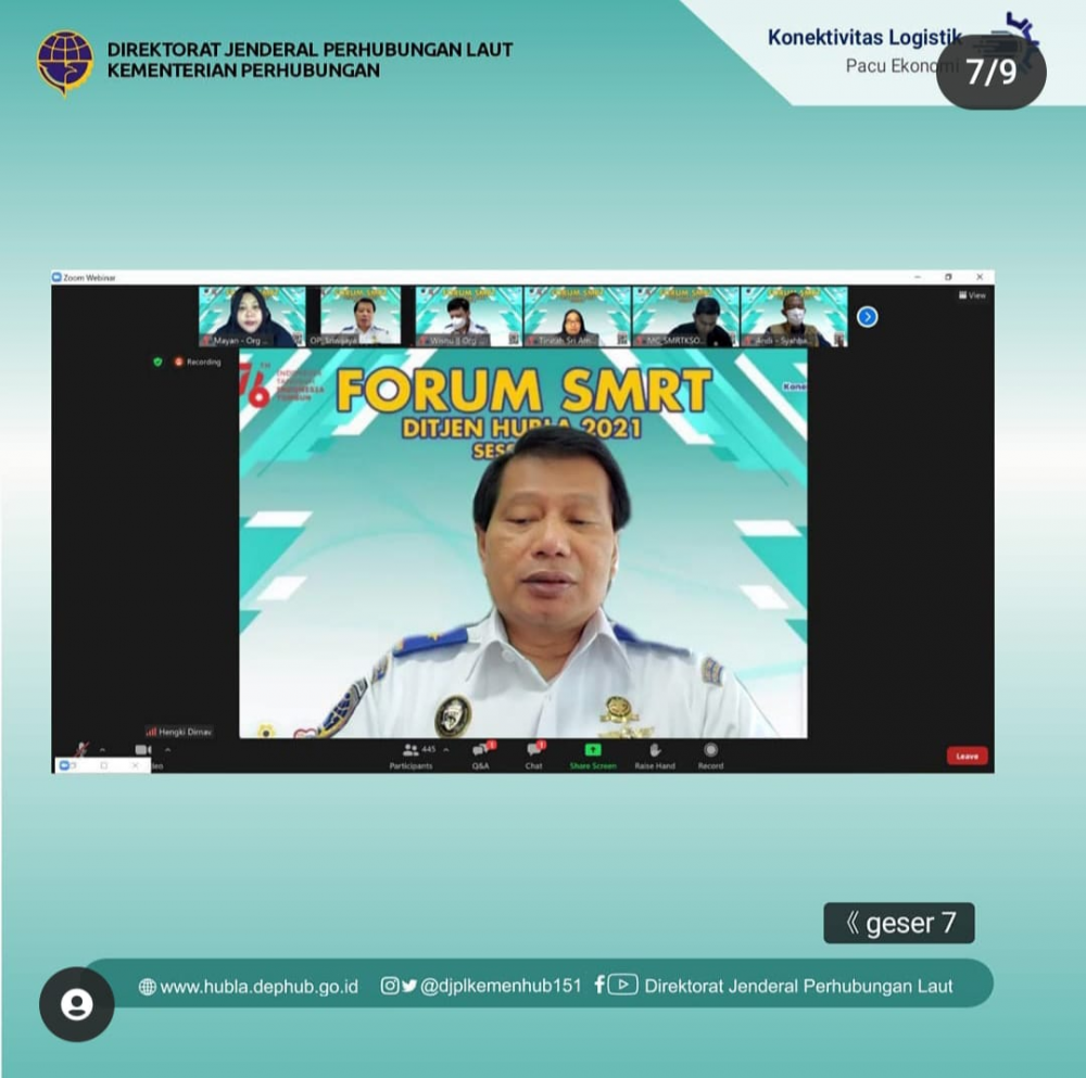 ”Forum SMRT (Social Media Respon Team) Ditjen Hubla 2021 Season I”