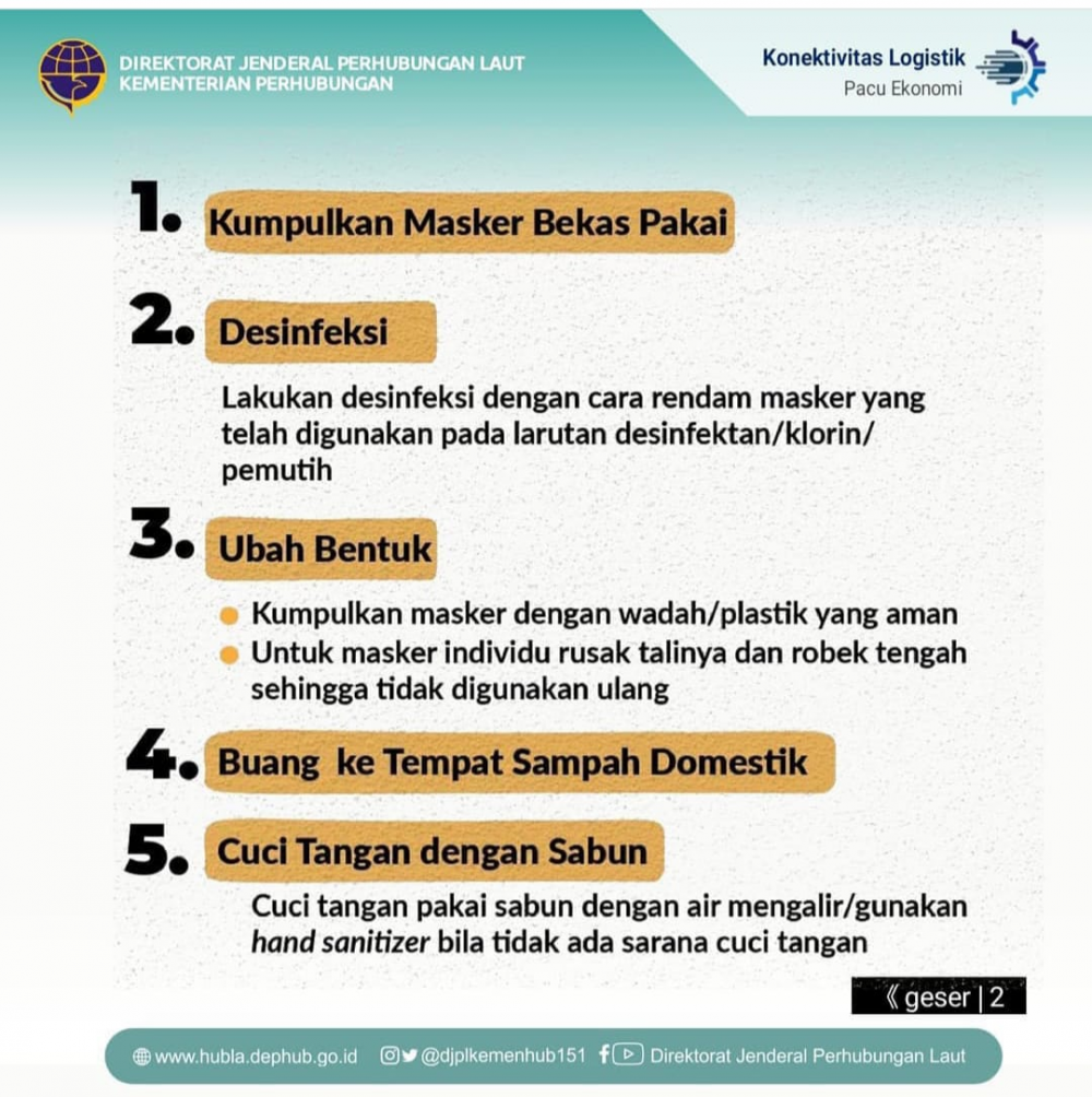 ”Tips Kelola Limbah Masker Habis Pakai”