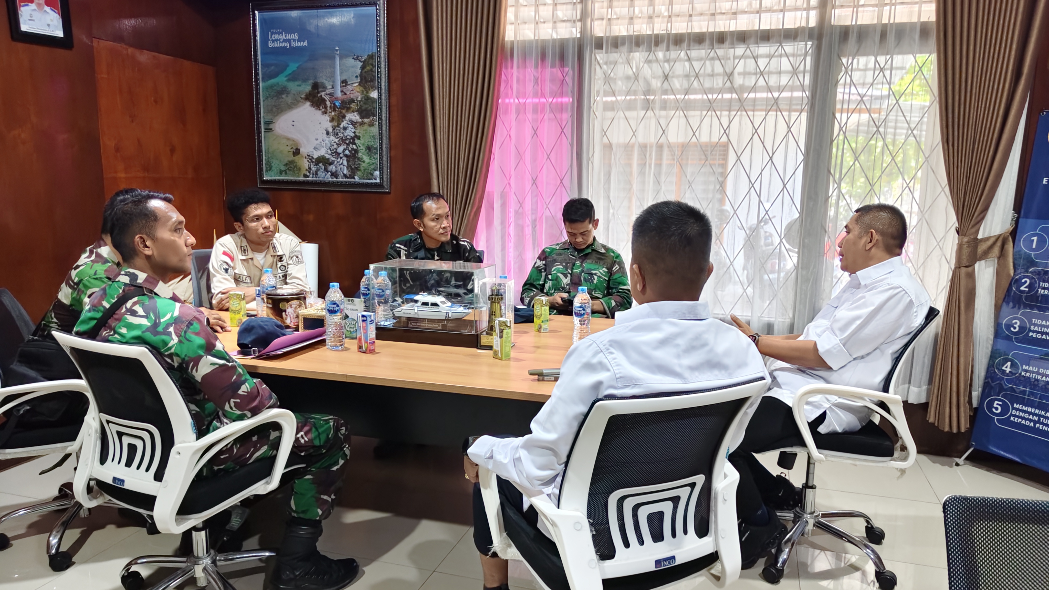 Perkuat Sinergi dan Koordinasi, KSOP Kelas IV Tanjung Pandan Terima Kunjungan Dandim