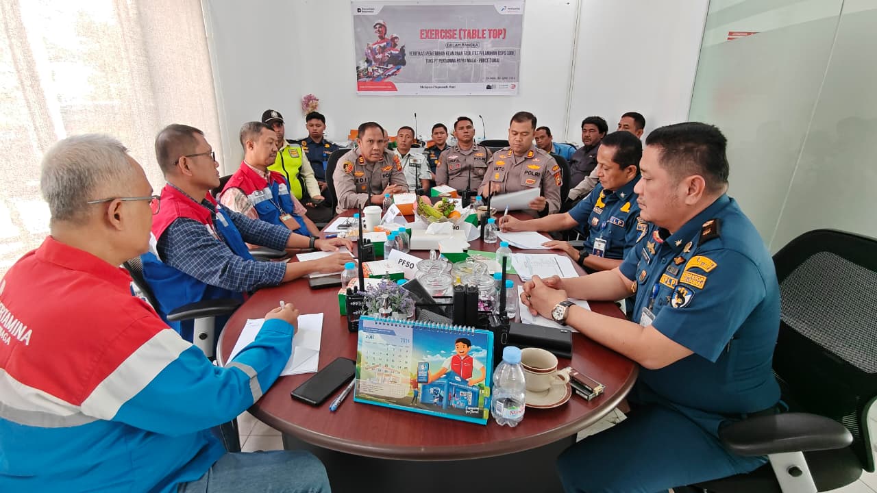 Kantor KSOP Kelas I Dumai Menghadiri  dan membuka Kegiattan Pelaksanaan Exercise (Table Top} di TUKS PT Pertamina Patra Niaga - PBBCE Dumai.
