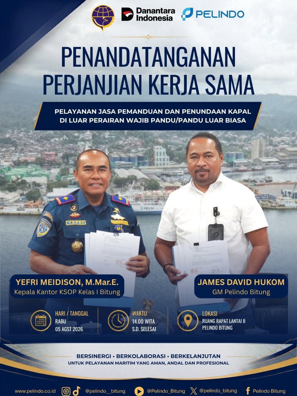PERJANJIAN KERJA SAMA PELAYANAN JASA PEMANDUAN DAN PENUNDAAN KAPAL 