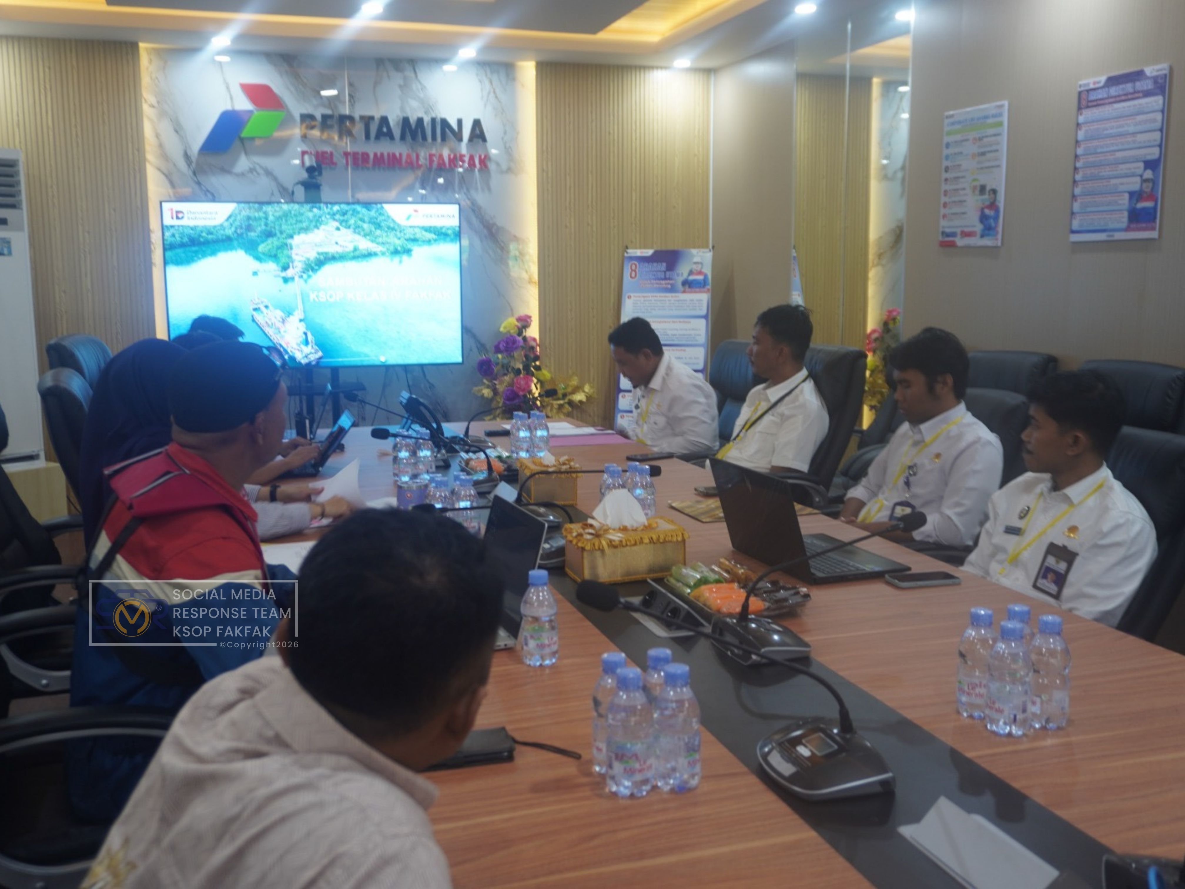 KSOP KELAS IV FAKFAK KOORDINASIKAN PERMOHONAN IZIN OPERASI 1 X 24 JAM TERMINAL KHUSUS PT PERTAMINA PATRA NIAGA FUEL TERMINAL FAKFAK