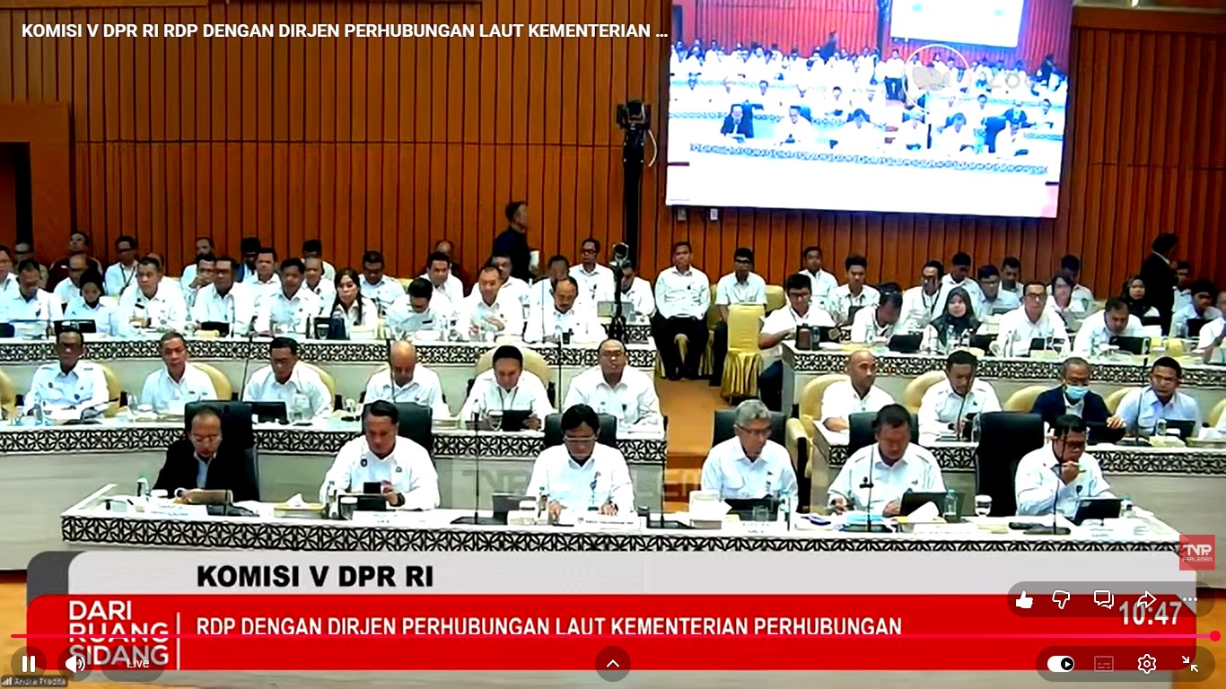 Kantor KSOP Kelas I Dumai mengikuti kegiatan Rapat Dengar Pendapat Komisi V DPR RI dengan Direktur Jenderal Perhubungan Laut.