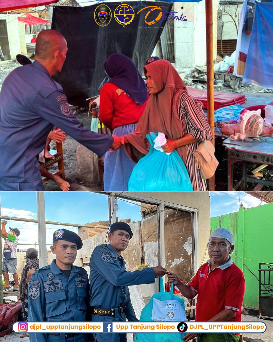Penyerahan Bantuan Kemanusiaan bagi Korban Kebakaran di Desa Galung Tulu, Kabupaten Polewali Mandar bersama Ibu Dharma Wanita Persatuan