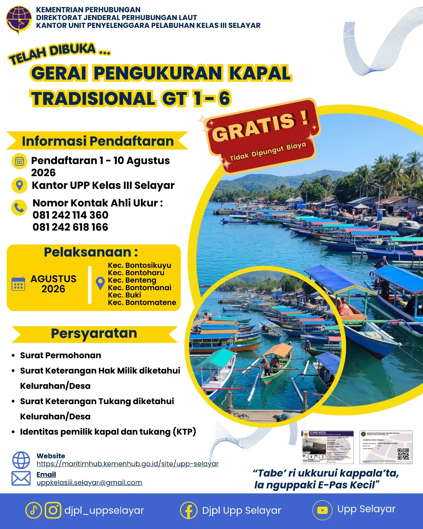 Layanan Gerai Pengukuran E-Pas Kecil 2026