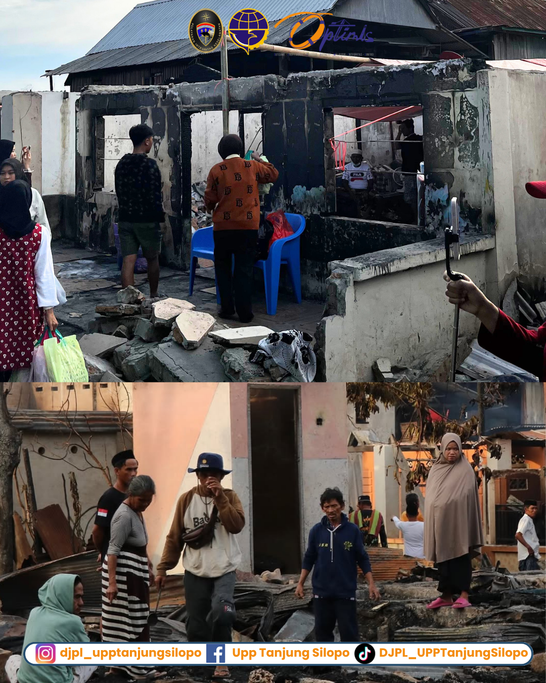 Penyerahan Bantuan Kemanusiaan bagi Korban Kebakaran di Desa Galung Tulu, Kabupaten Polewali Mandar bersama Ibu Dharma Wanita Persatuan