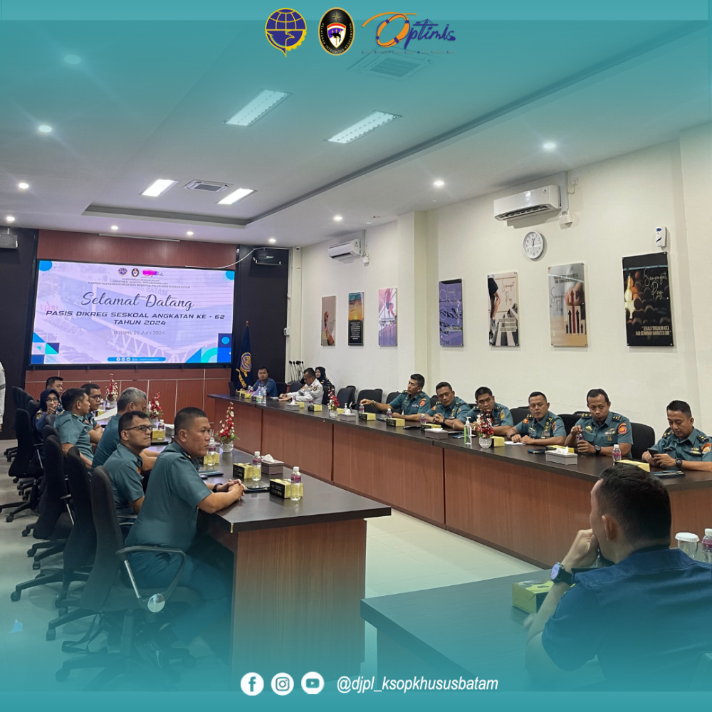 KUNJUNGAN PASIS DIKREG SESKOAL ANGKATAN KE 62 TAHUN 2024 DI KSOP KHUSUS BATAM