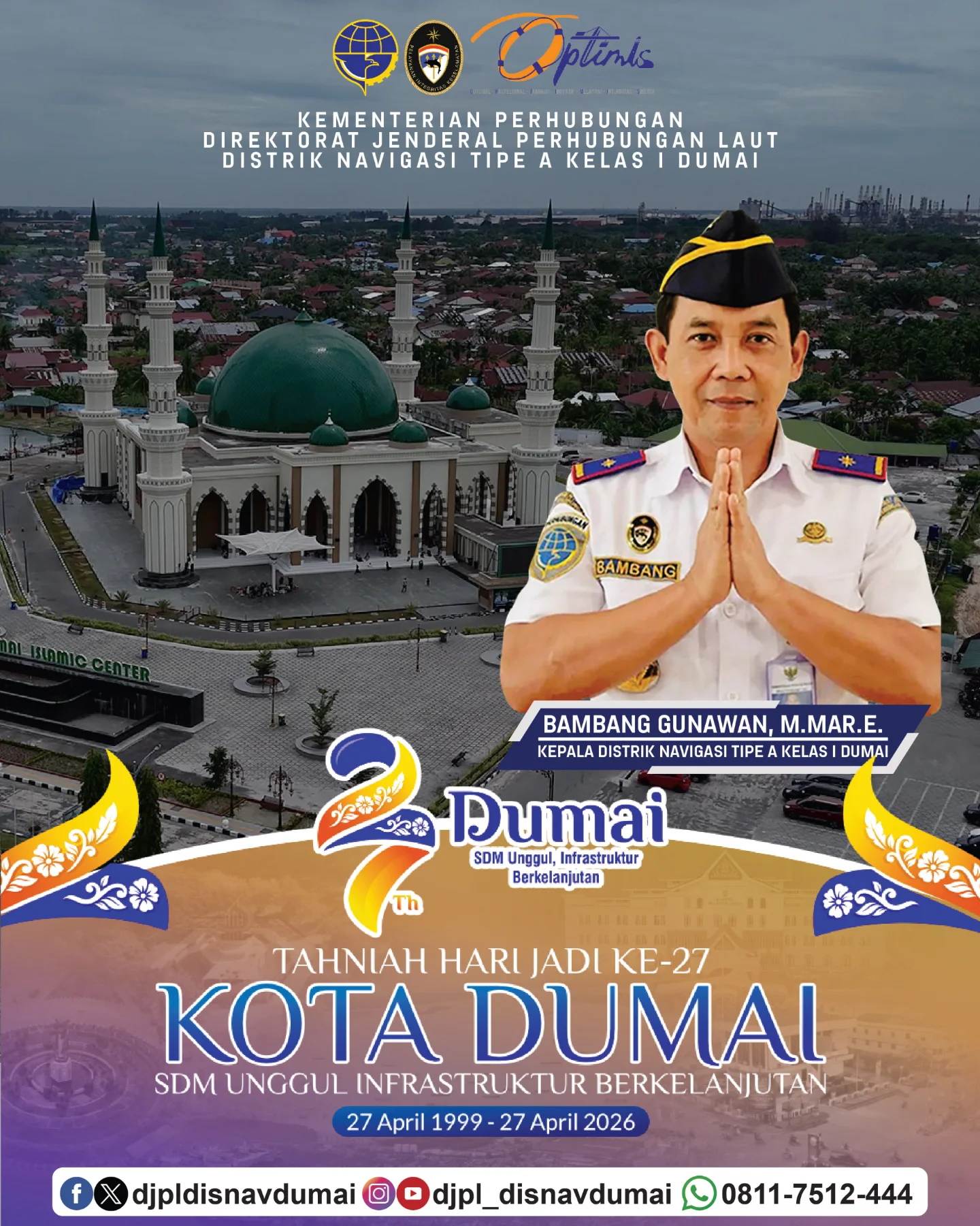 Selamat Hari Jadi Kota Dumai Ke-27 Tahun 2026.
