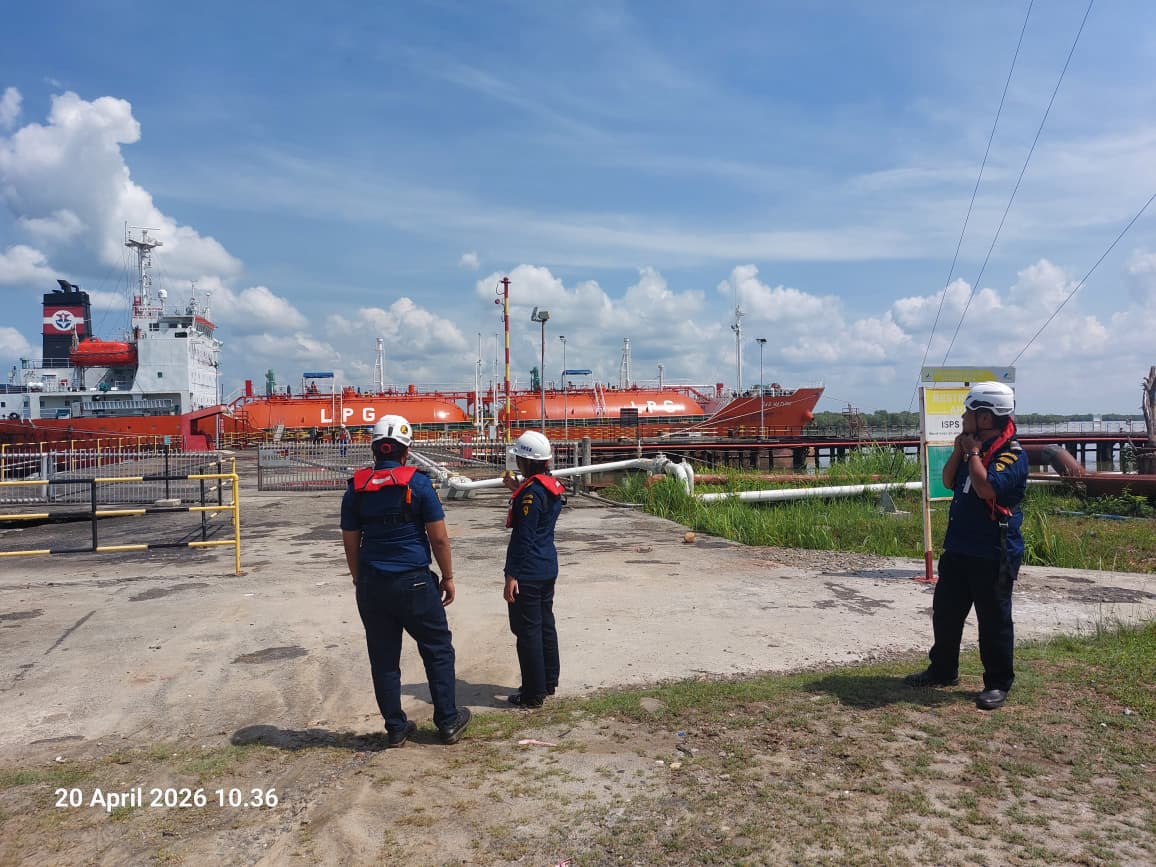 Monitoring di TUKS PT Pertamina Patra Niaga oleh Tim LALA dan Usaha Kepelabuhanan